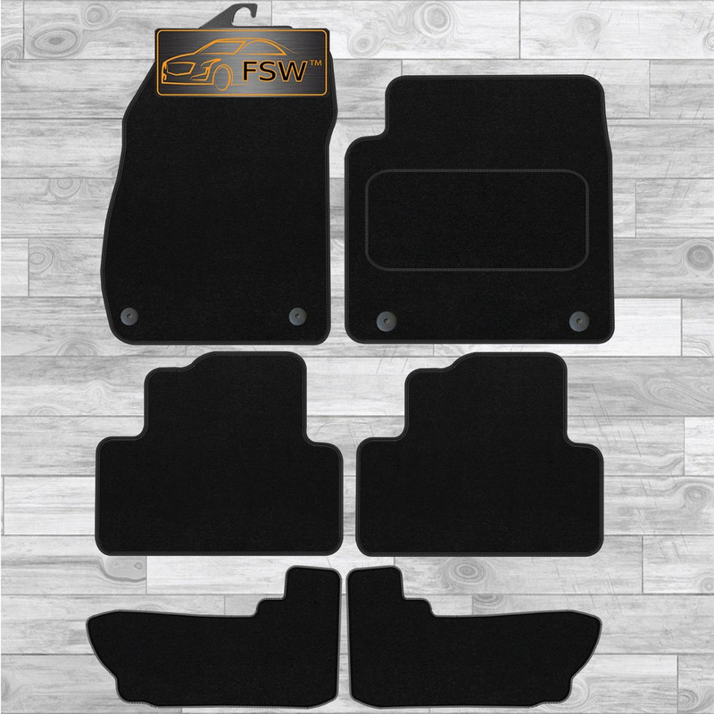 Vauxhall Zafira 2012-On Tourer 6Pce Fully Tailored Classic Car Floor Mats Black Vauxhall Zafira 2012-On Tourer 6Pce Fully Tailored Classic Car Floor Mats Black