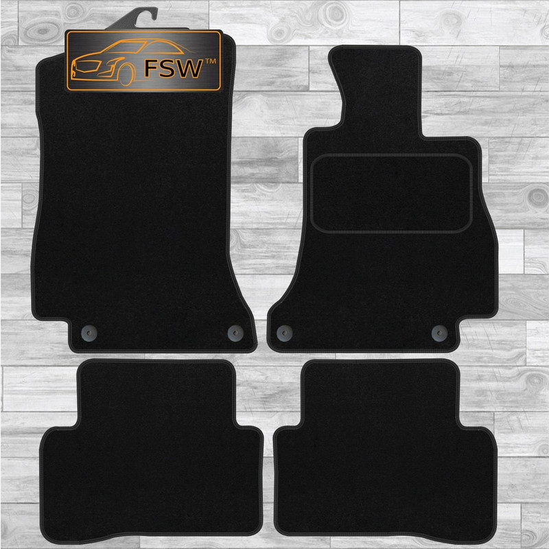Mercedes C Class 2014-On Fully Tailored Classic Car Floor Mats Black