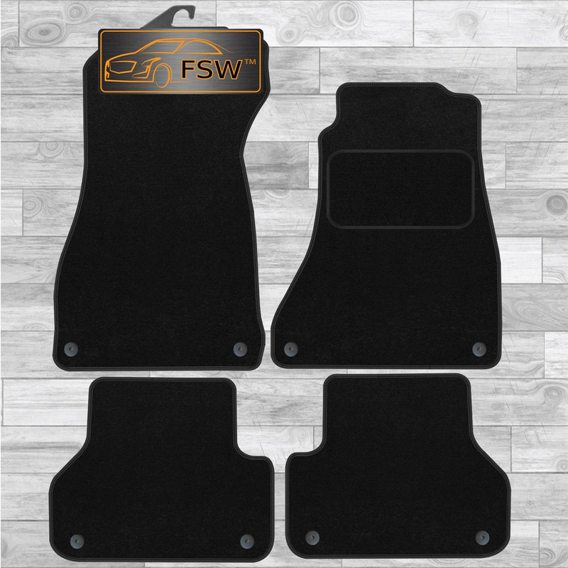 Audi A4 2015-On Fully Tailored Classic Car Floor Mats 4Pc 8 Clip