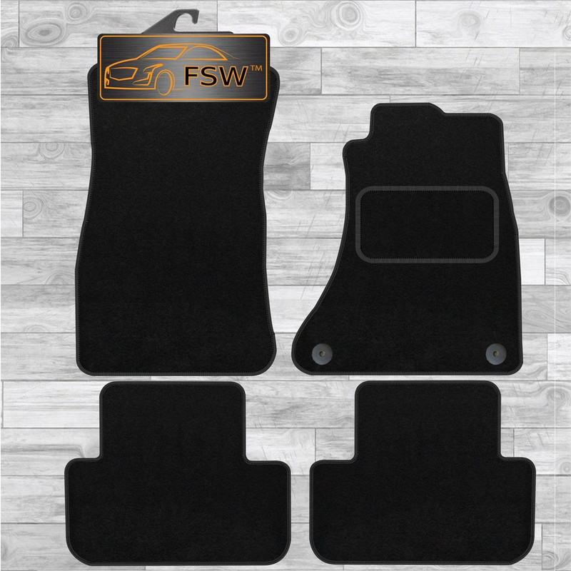 Audi A4 2008-2015 Fully Tailored Classic Car Floor Mats 4Pc 2 Clip