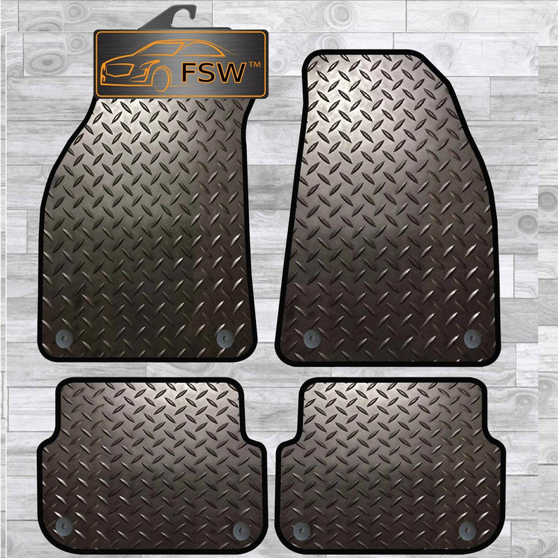 Audi A6 04-09 Not Quattro With Clips Tailored 3Mm Rubber Heavy Duty Floor Mats Audi A6 04-09 Not Quattro With Clips Tailored 3Mm Rubber Heavy Duty Floor Mats