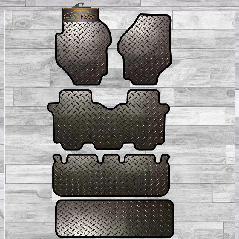 Hyundai Trajet 2000-On 5 Pce Fully Tailored 3Mm Rubber Heavy Duty Car Floor Mats