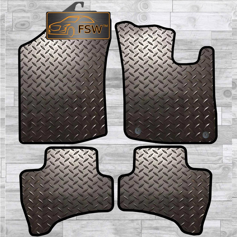 Citroen C1 2012-2014 2 Clips Fully Tailored 3Mm Rubber Heavy Duty Floor Mats