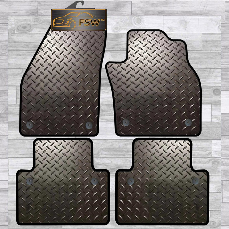 Volvo V50 With Clips Auto Fully Tailored 3Mm Rubber Heavy Duty Car Floor Mats Volvo V50 With Clips Auto Fully Tailored 3Mm Rubber Heavy Duty Car Floor Mats