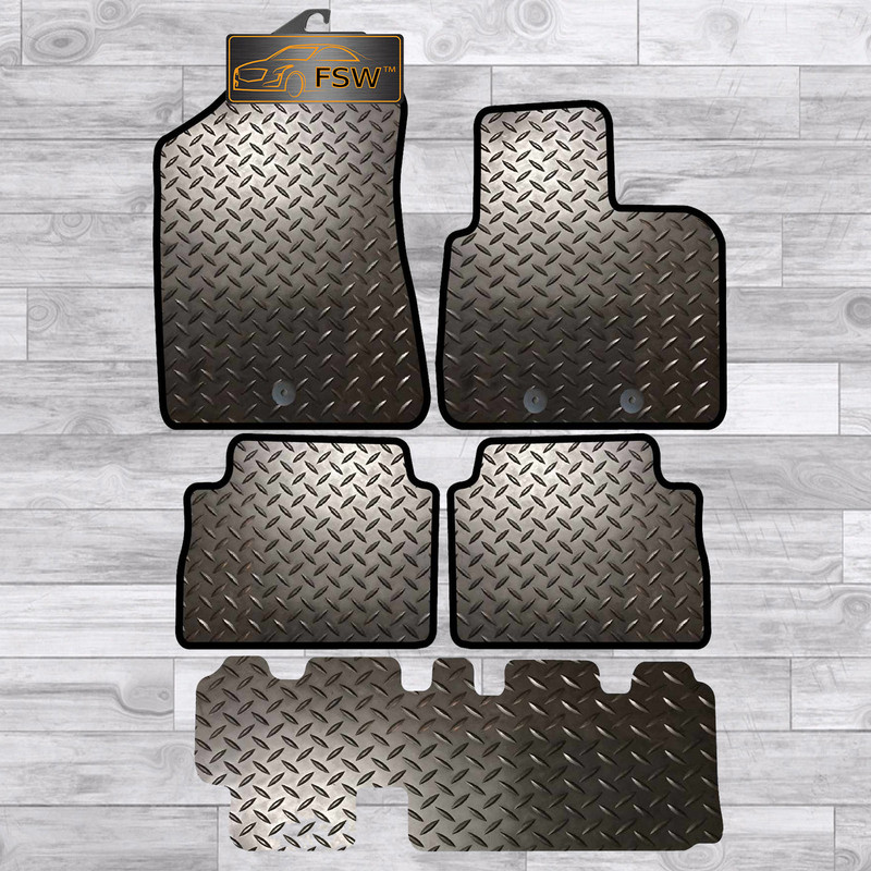 Kia Sorento 2012-2015 7 Seat Fully Tailored 3Mm Rubber Heavy Duty Car Floor Mats