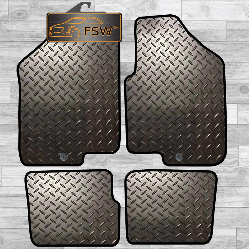 Kia Soul 08-11 Single Clip Fully Tailored 3Mm Rubber Heavy Duty Car Floor Mats