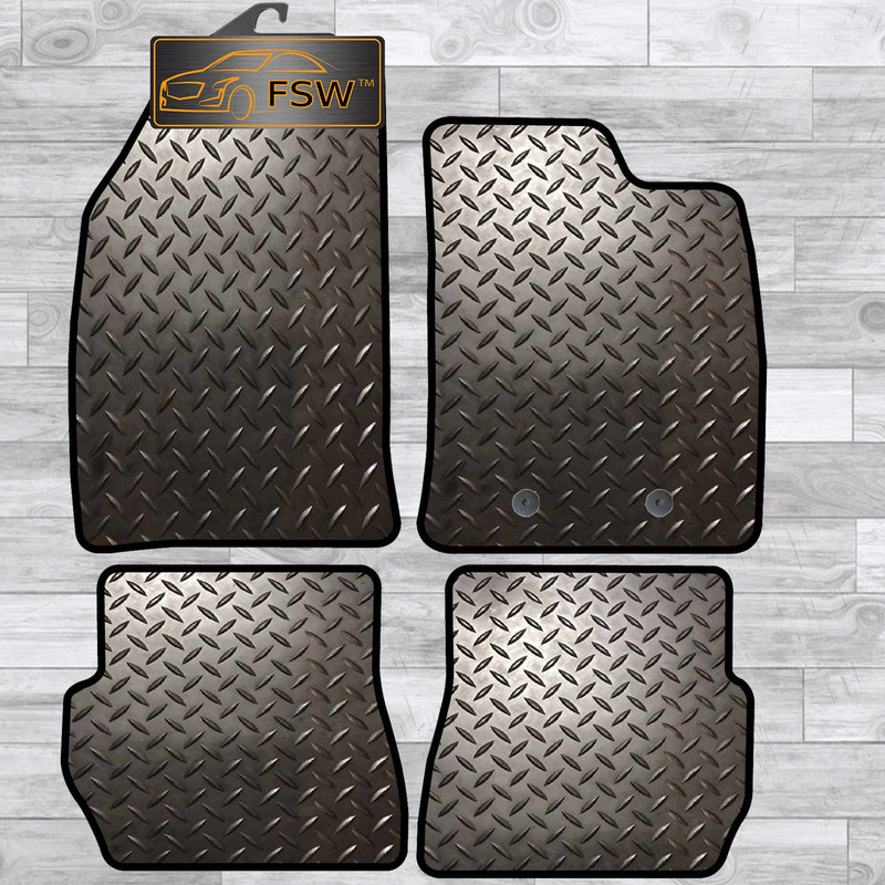 Ford Fusion 02-12 With Holes Fully Tailored 3Mm Rubber Heavy Duty Car Floor Mats