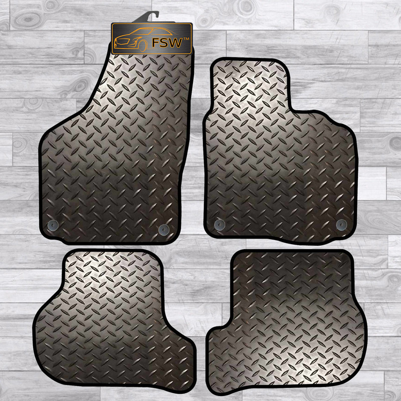 Vw Golf 5 R32 Oval Clips Fully Tailored 3Mm Rubber Heavy Duty Floor Mats
