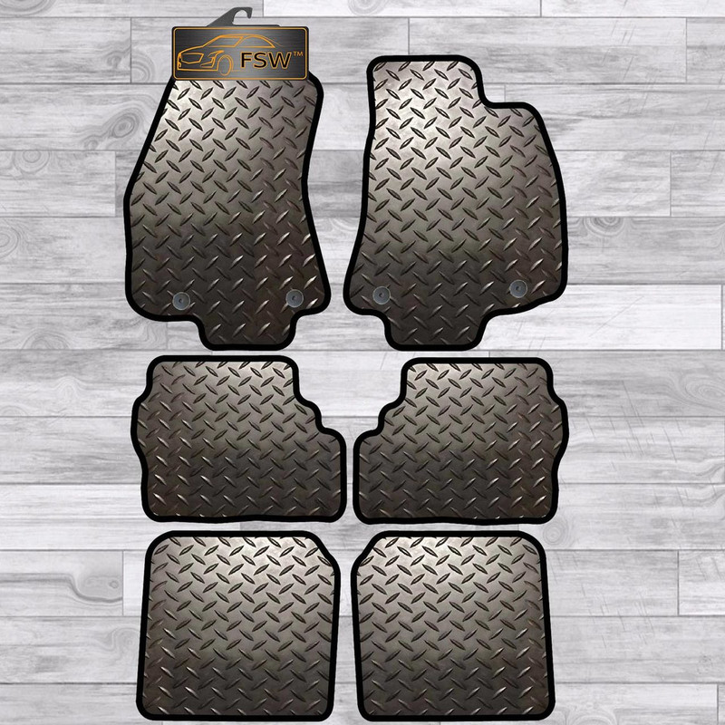 Vauxhall Zafira 98-05 6Pc With Clp Tailored 3Mm Rubber Heavy Duty Car Floor Mats