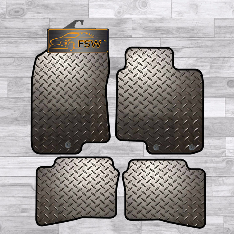 Hyundai I-20 2015-On Press Stud Tailored 3Mm Rubber Heavy Duty Car Floor Mats