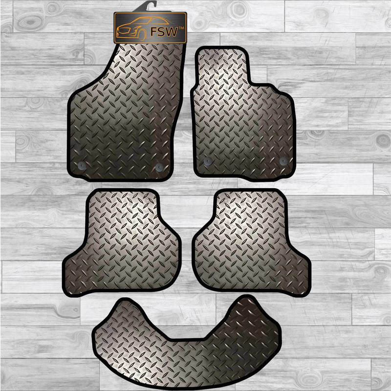 Skoda Octavia 2008-2013 Taxi Fully Tailored 3Mm Rubber Heavy Duty Car Floor Mats