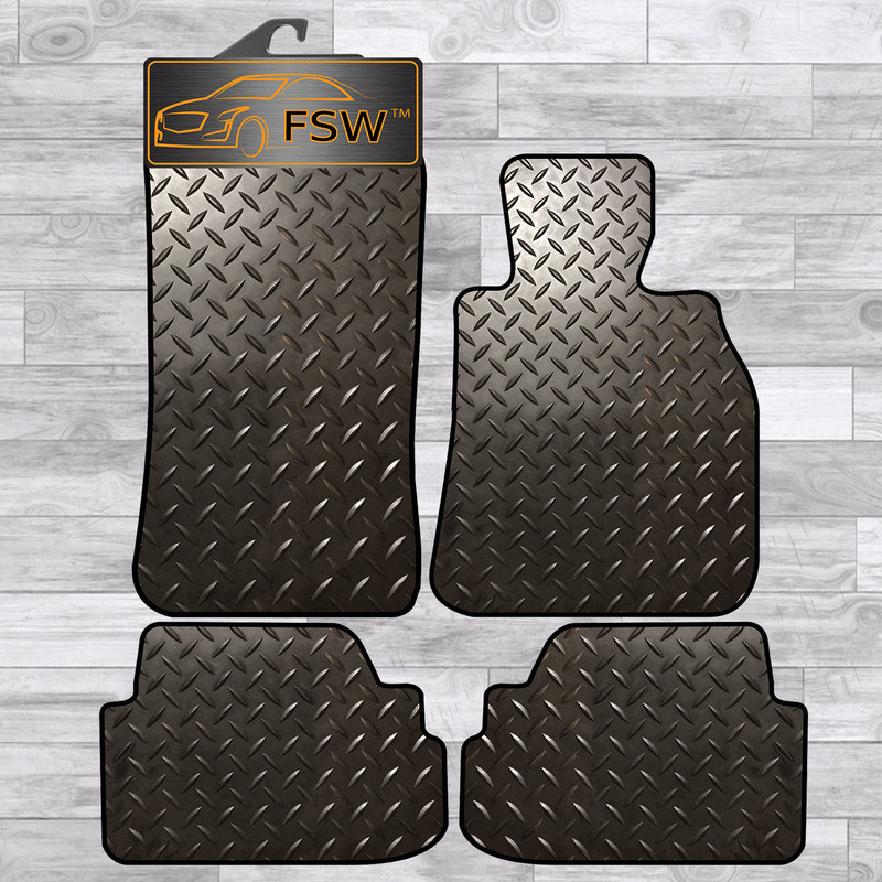 Bmw 1 Series E81 2007-On Fully Tailored 3MM Rubber Heavy Duty Floor Mats Black
