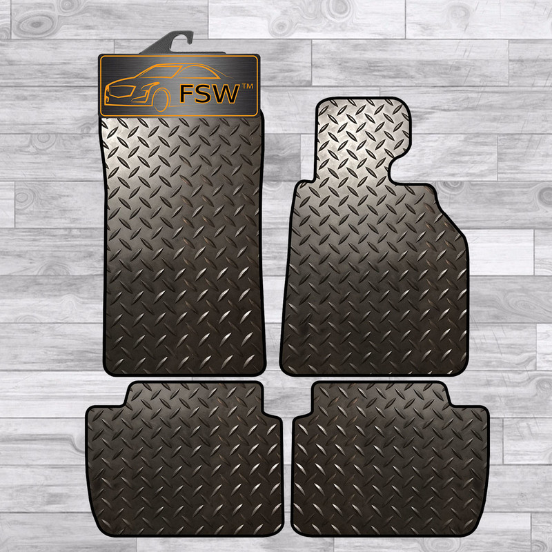 Bmw 3 Series E46 Compact 2001-On Fully Tailored 3MM Rubber Heavy Duty Mats Black