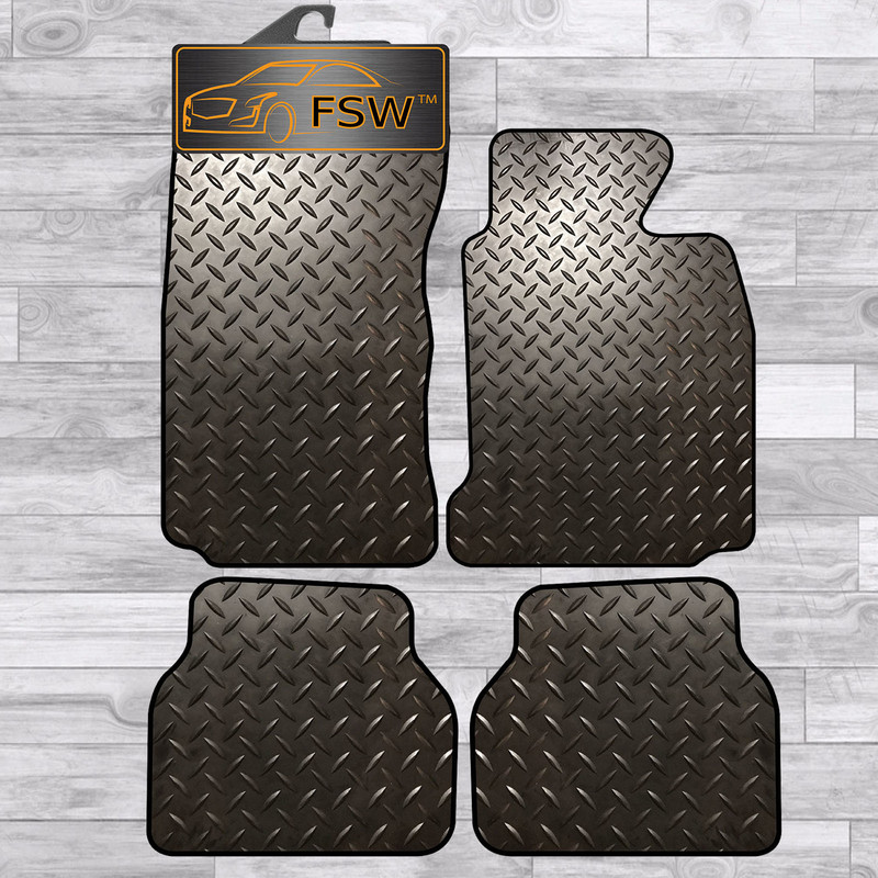 Bmw 5 Series E39 1996-2003 Fully Tailored 3Mm Rubber Heavy Duty Mats Black