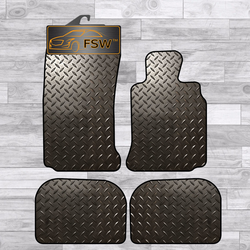 Bmw 7 Series E65 02-07 Fully Tailored 3MM Rubber Heavy Duty Floor Mats Black