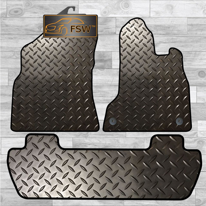 Citroen Berlingo Multispace 3 Pce 08-On Tailored 3MM Rubber Heavy Duty Mats
