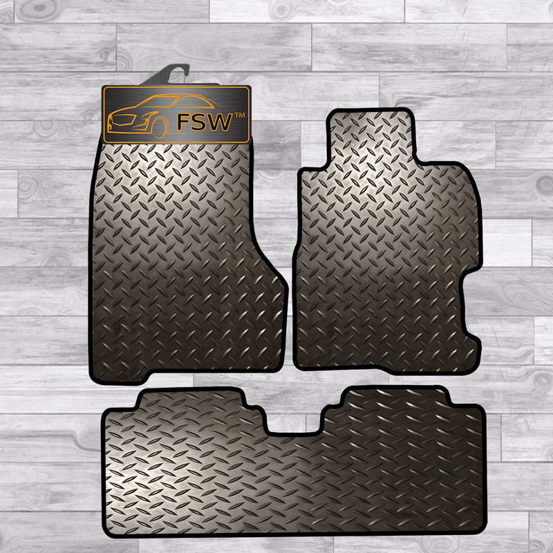 Honda Civic 2006-2008 3 Dr Fully Tailored 3MM Rubber Heavy Duty Mats Black Honda Civic 2006-2008 3 Dr Fully Tailored 3MM Rubber Heavy Duty Mats Black