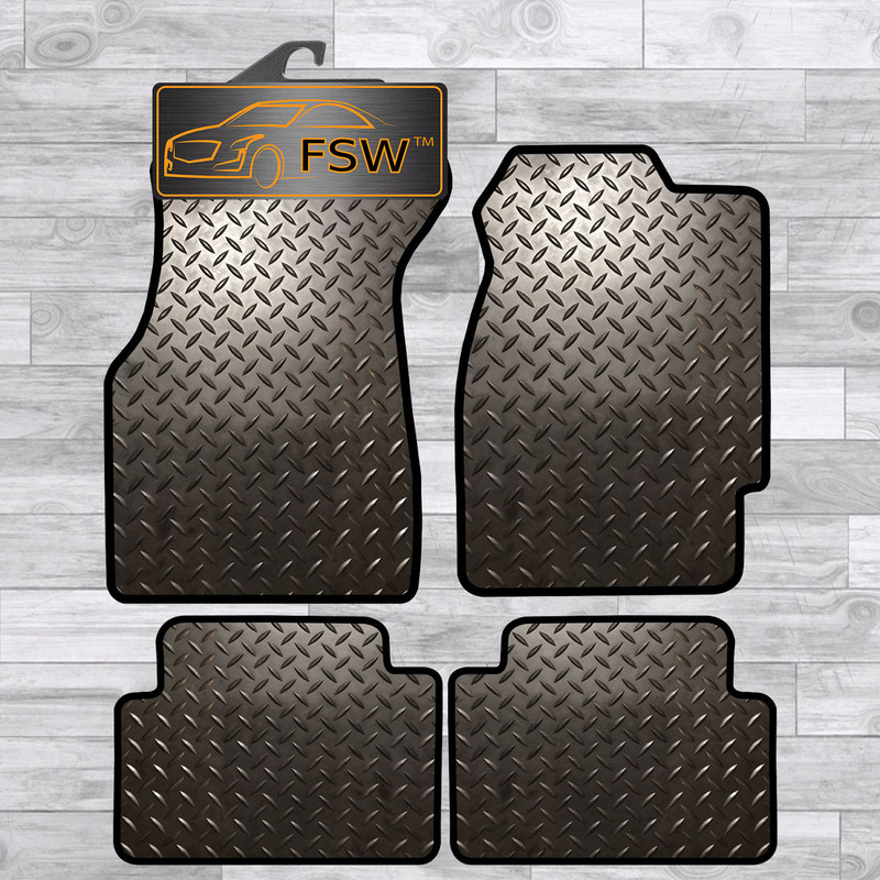 Honda Civic Hybrid 4 Door 06 On Fully Tailored 3MM Rubber Heavy Duty Mats Black