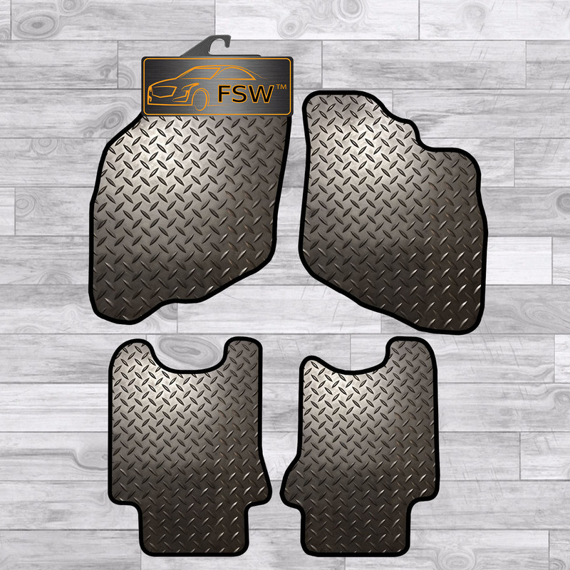 Hyundai  I-10 2009-2014 Tailored 3MM Rubber Heavy Duty Car Floor Mats Black