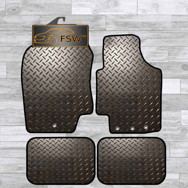 Hyundai I-10 To 2009 Fully Tailored 3MM Rubber Heavy Duty Car Floor Mats Black