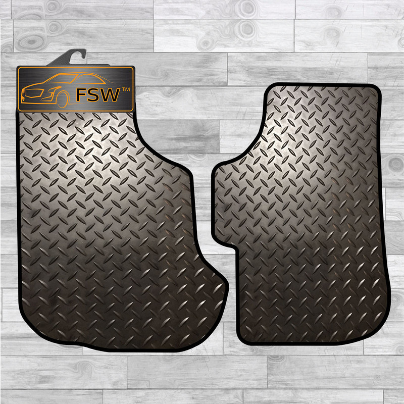 Vw T25 Caravelle Fronts Only Fully Tailored 3Mm Rubber Heavy Duty Car Floor Mats