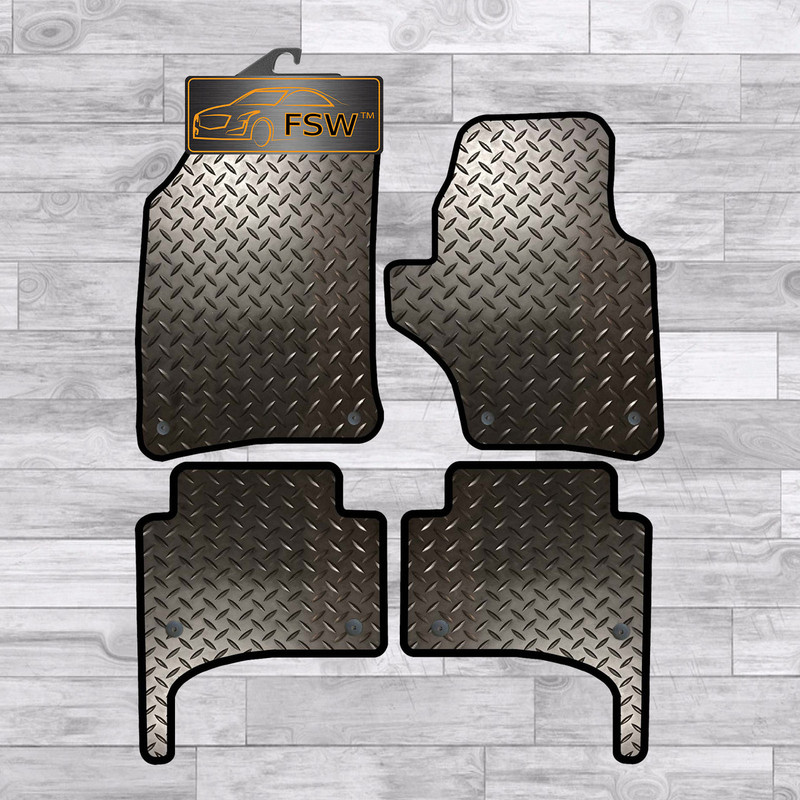 Vw Touareg 2009-2010 Clips Fully Tailored 3Mm Rubber Heavy Duty Car Floor Mats