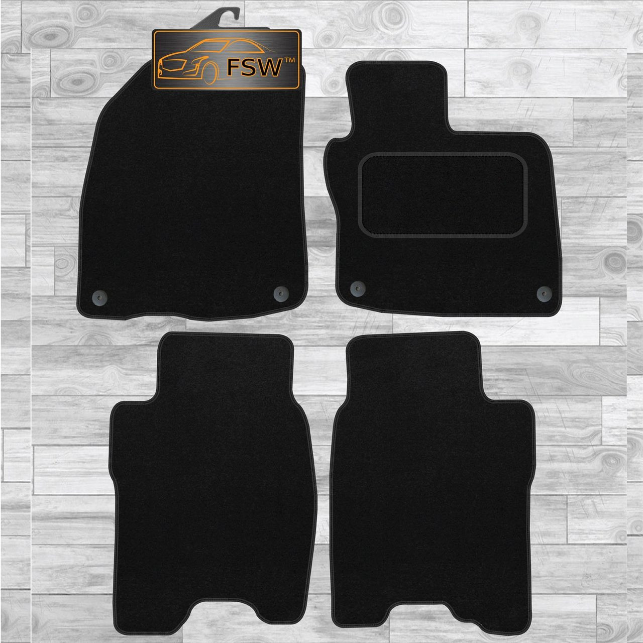 Honda Civic 2008 2012 3 5 Door With Clips Mats Black