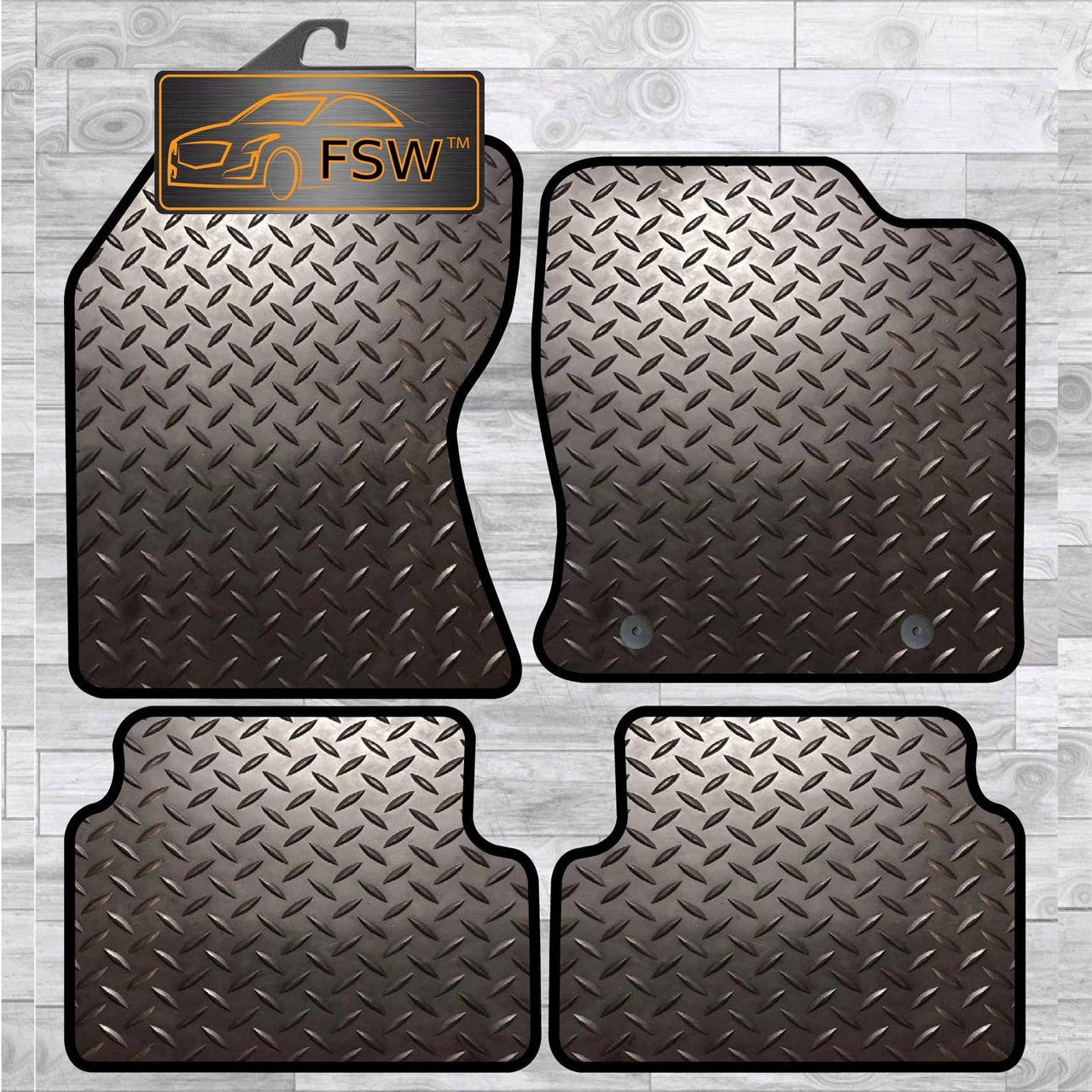 Ford Focus 98 04 With Oem Holes 3mm Rubber Heavy Duty Mats