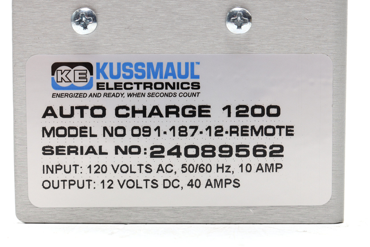 Kussmaul 1200 PLC Auto Charge