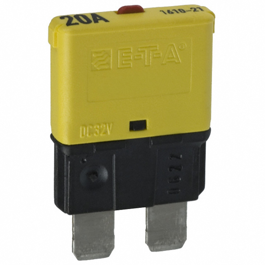 20 Amp Auto Reset Circuit Breaker - Type 2, 6-12VDC, CB155-20
