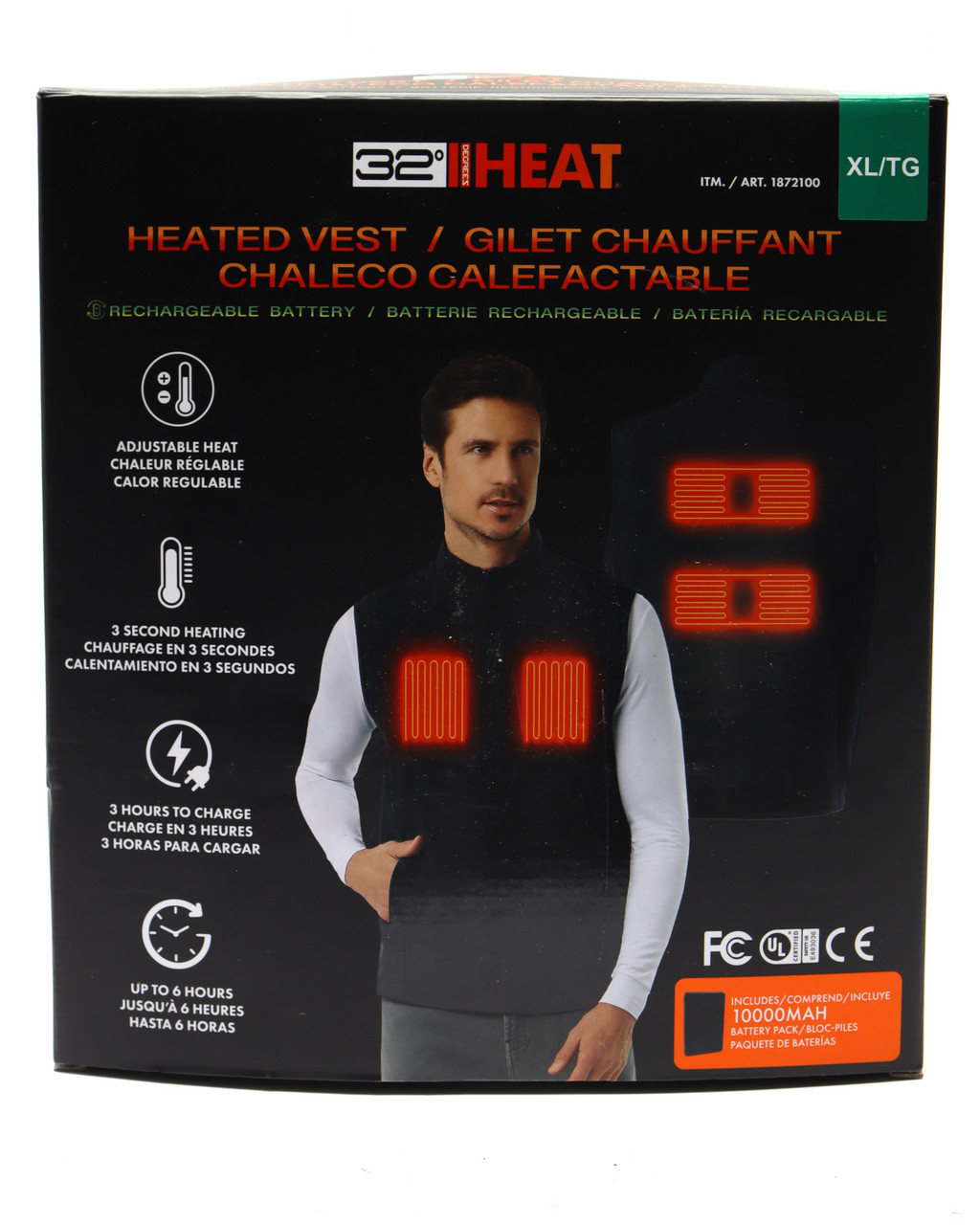 し*ん様 POLARTEC POWER STRETCH HYBRID VEST 32 Degrees PB115, Mens Heated Vest, X-Large