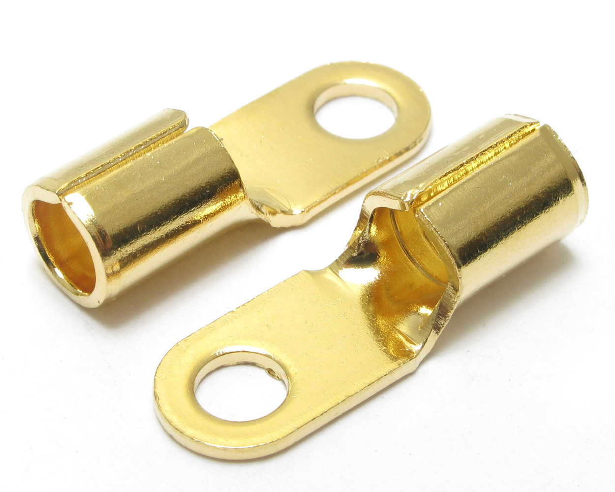 10er Pack Vergoldet Crimpverbinder 3/8" Anschluss 0 Stärke Gold Ring Terminal 10er-Pack 1/0 AWG Draht Crimp Kabel Rot Ringkabelschuh 1/0 AWG