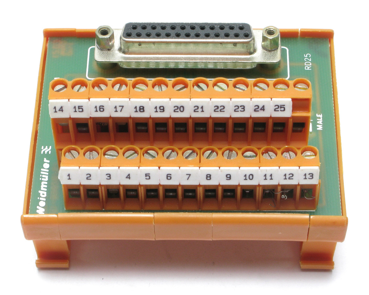Db Terminal Weidmuller 610945-67 Interface Terminal Block, DB-25 to Barrier Terminal