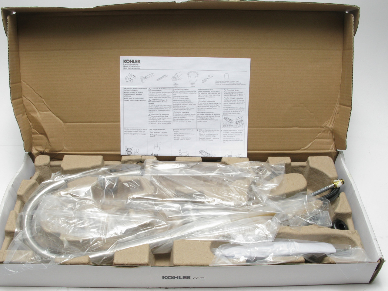 KOHLER Simplice K-596-BL Küchenarmatur Mattschwarz – Ausziehbarer 3-Sprüh-Wasserhahn Mit Magnet-Docking, Für Einlochmontage