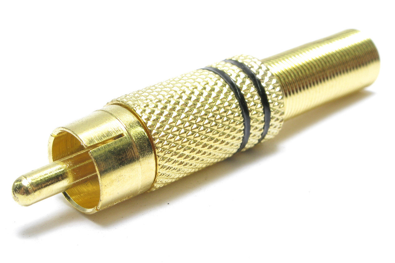 Connector RCA Male, Solder, Gold Plated