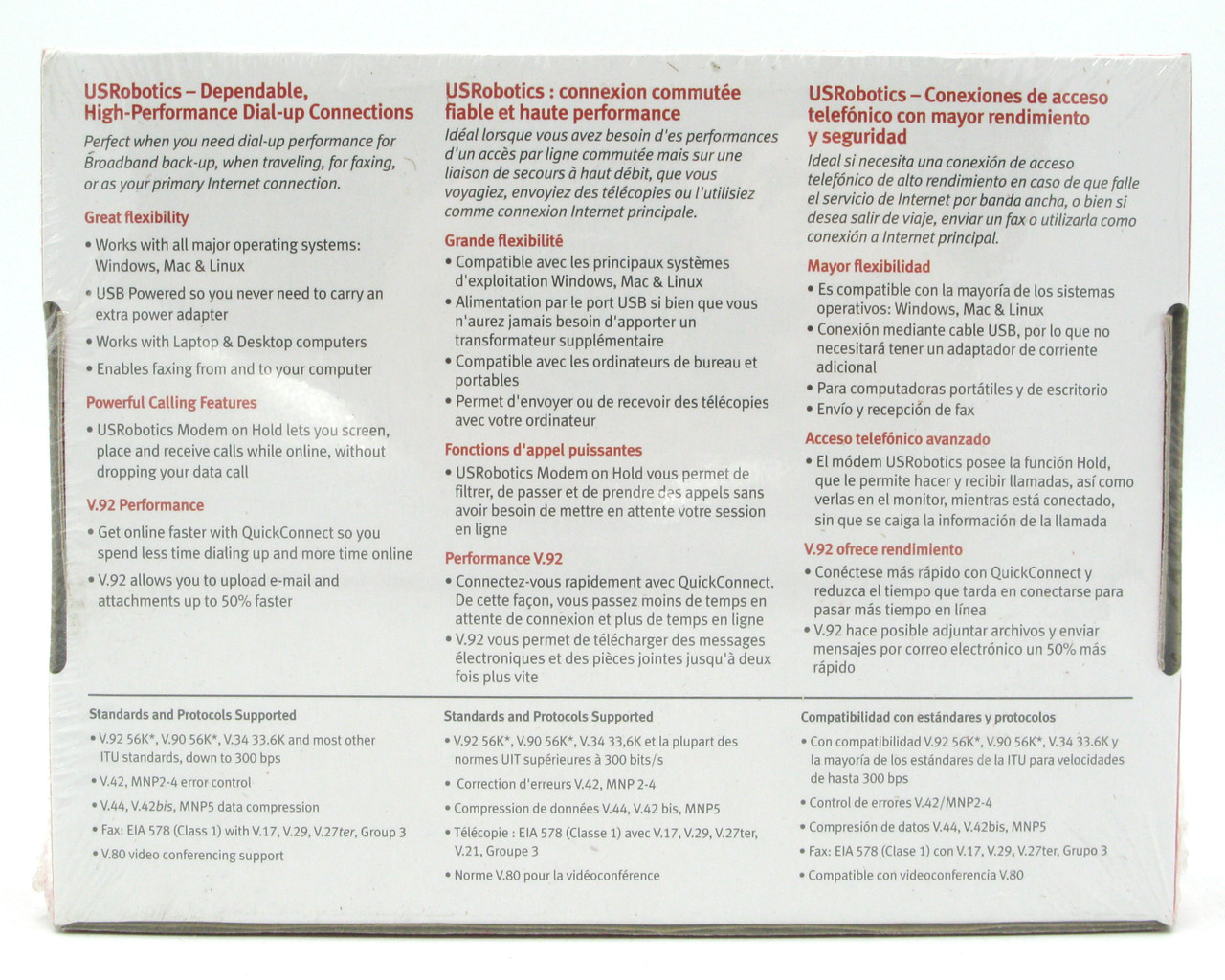 U.S. Robotics 56K USB Controller Dial-Up External Fax Modem w/Voice - Thumbnail 4