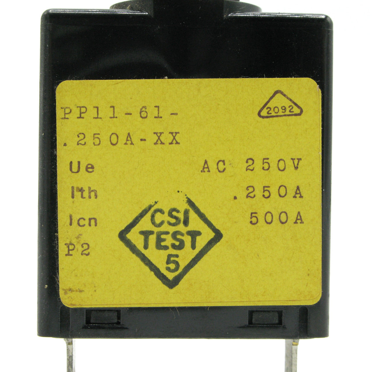 Airpax PP11-61-.250A-XX 250V 250mA Push-Pull Panel Mount Circuit