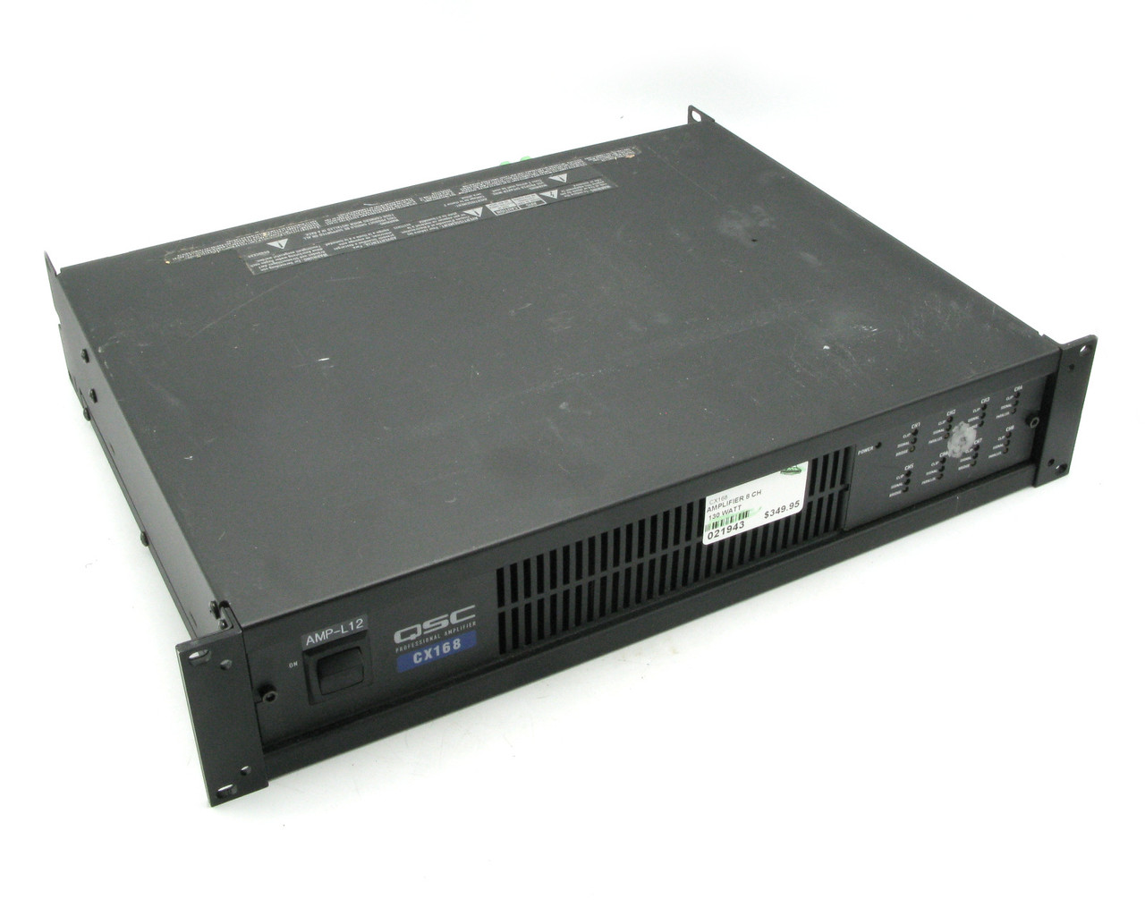 QSC CX168 パワーアンプ 130ワット 8チャンネル 4オーム 3ピン QSC CX168 パワーアンプ 130ワット 8チャンネル 4オーム 3ピン