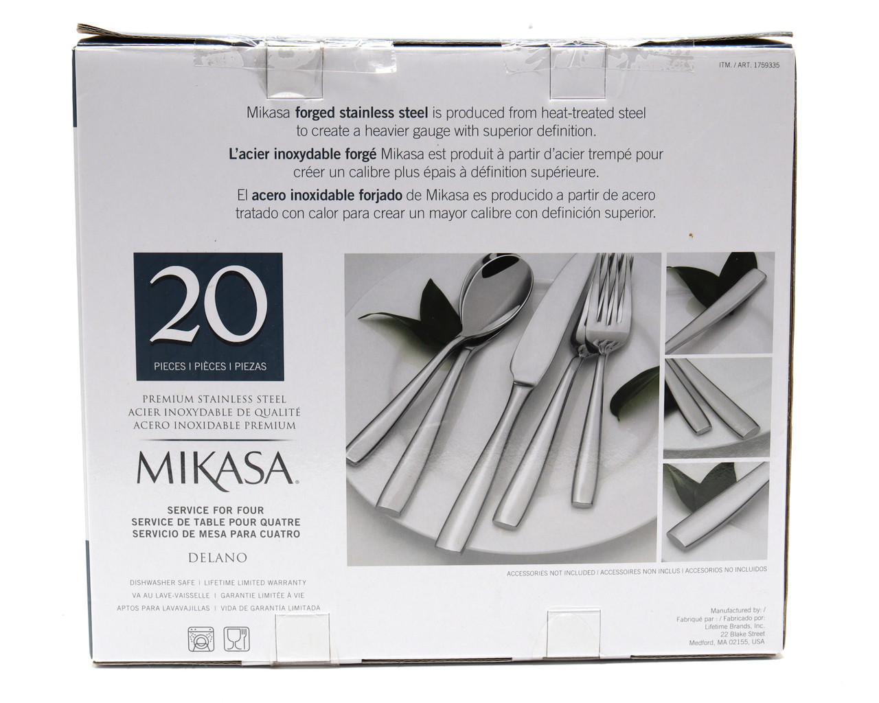 Mikasa Delano, 18/10 Stainless Steel 20-Piece Flatware Set