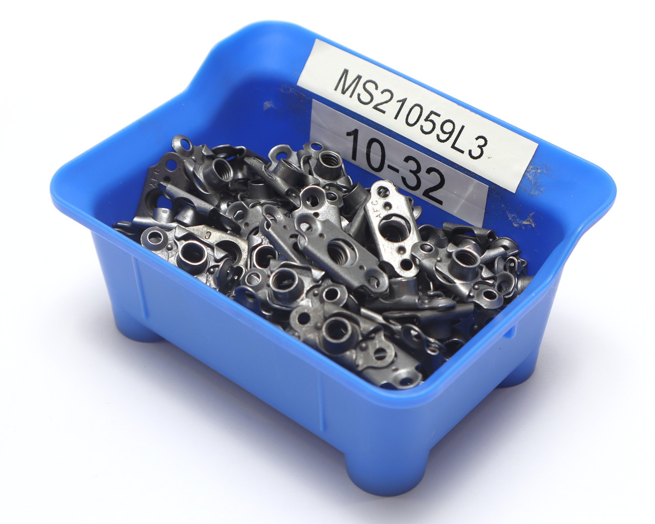 MS21059L3 #10-32 Double Lug Self-Locking Nut Plate, 25pcs