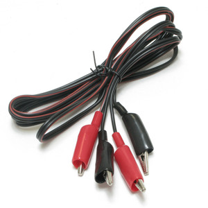 Heavy Duty Pair of Red and Black Test Leads with Alligator Clips Heavy Duty Pair of Red and Black Test Leads with Alligator Clips