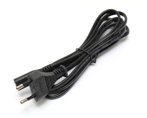 Europlug CEE 7/16 to IEC320 C7, European 2-Conductor Power Cord, 6ft