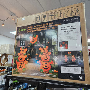 Disney Halloween Arch w/ LED Lights, 9ft Disney Halloween Arch w/ LED Lights, 9ft