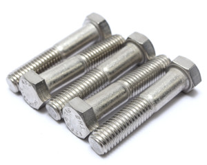 1/2"-13 X 2 1/2" Stainless Steel Hex Bolts, 5pcs 1/2"-13 X 2 1/2" Stainless Steel Hex Bolts, 5pcs