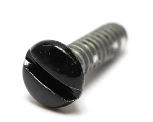 RPP Devices 6-32 X 1/2" Wall Plate Screw, Oval Head, Black, 100pcs