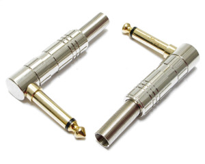 1/4 Inch Mono 90 Degree Phone Plug, 2 Piece 1/4 Inch Mono 90 Degree Phone Plug, 2 Piece
