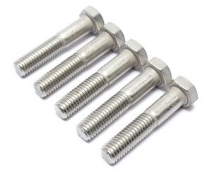 1/2"-13 x 2-1/2" Stainless Steel Hex Bolts, 5pcs 1/2"-13 x 2-1/2" Stainless Steel Hex Bolts, 5pcs