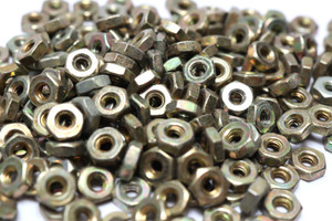 4-40 Zinc Plated Steel Hex Nuts, 200pcs 4-40 Zinc Plated Steel Hex Nuts, 200pcs