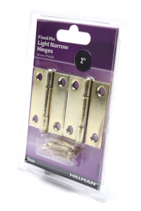 Fixed Pin Light Narrow Hinge 2 Inch, 2 Piece