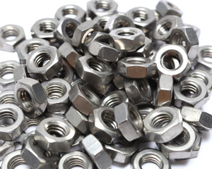 3/8"-16 x 3/16" Stainless Steel Hex Nuts, 9/16" Hex, 50pcs 3/8"-16 x 3/16" Stainless Steel Hex Nuts, 9/16" Hex, 50pcs